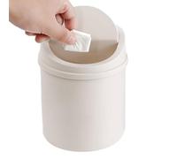 Mini Desk Trash Can - Table Wastebasket with Flipping Lid, Portable Desktop Trash Bin for Bathroom Bedroom Classroom Nursery Kitchen | Countertop Wastebasket with Odor-Proof Lid for Home Office Dorm R