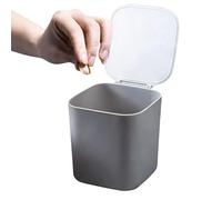 Mini Desktop Trash Can - PP 12.5cm, Table Top Garbage, Storage Bin With Lid | Compact Waste Organizer For Bathroom, Bedroom, Living Room, Study, Kitchen, Counter, Table, Apartment, Office