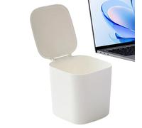 Mini Desktop Trash Can - Space Saving Wastebasket | 12.5x12x11.5cm PP Compact Bin with Lightweight 123g Design, Modern Desk Trash Holder for Home Bedroom Kitchen Counter Table Apartment Office