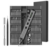 Mini destornillador eléctrico, destornillador de precisión, herramienta de reparación, 68 en 1 con 68 brocas magnéticas, 0.12 Nm a 0.35 Nm5/32 pulgadas hexagonal para iPhone, Laptop, Watch