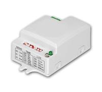 Mini Detector de Movimiento por microondas con Puente - Sensor de 360° para Pared y Techo, Alcance y retardo Ajustables, IP20, para Uso en Interiores