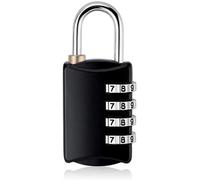 Mini Dial Digit Número Código Contraseña Candado de combinación Equipaje Candado Tsa Negro Moda Procesada