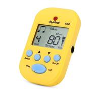 Mini Digital Beat Tap M50 Tempo Metronom para Músicos con Clamp/Holder - Multifuncional, Fácil de Usar (YELLOW)
