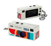 Mini Digital Camera with 0.96 in LCD Screen 1080P 130° Wide Angle,Mini Keychain Camera, Retro Portable Thumb Cameras, for Adults Kids Travel Study Recording (White)