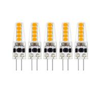 Mini dimable G4 LED silicone crystal bulb AC/DC 12V-24V 3w 5w 2835 SMD heating and cooling neutral white replacement halogen lamp 3W-5PCS Natural w