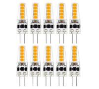 Mini dimmable G4 LED silicone crystal bulb AC/DC 12V-24V 3w 5w 2835 SMD heating and cooling neutral white replacement halogen lamp 3W-10PCS Natural