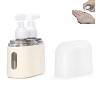 Mini Dispenser Portable Travel Set, Attriaction Mini Shampoo Dispenser Portable Travel Bottle Set, Reusable Travel Bottles for Toiletries, for Women Men (Beige,2 in 1)