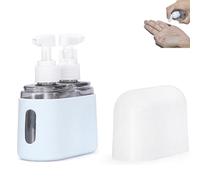 Mini Dispenser Portable Travel Set, Attriaction Mini Shampoo Dispenser Portable Travel Bottle Set, Reusable Travel Bottles for Toiletries, for Women Men (Blue,2 in 1)