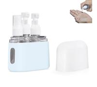 Mini Dispenser Portable Travel Set, Attriaction Mini Shampoo Dispenser Portable Travel Bottle Set, Reusable Travel Bottles for Toiletries, for Women Men (Blue,3 in 1)