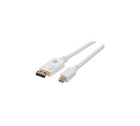Mini DisplayPort 1.2 4K60Hz MiniDP-DP M/M 2m Cable Blanco 324748