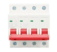 Mini disyuntor de 1000 V CC 4P - Interruptor de protección contra sobrecarga y cortocircuito de capacidad de ruptura de 6000 A - Montaje en riel DIN de 35 mm para sistemas de