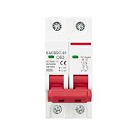Mini disyuntor solar MCB de 2 polos, 1000 V CC, protección contra sobrecargas, 6 A, 10 A, 16 A, 20 A, 25 A, 32 A, 40 A, 50 A, 63 A, 1000 V CC, fotovoltaico.(25A)