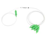 Mini divisor PLC de fibra óptica 1*2 1*4 1*8 1*16 1*32 SC/pulido en ángulo FC/pulido en ángulo Cable de 1 m Tubo de acero flexible G657A1 PVC 0,9 mm Envío rápido 10 piezas(1x4 SCA)