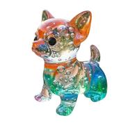 Mini Dog Figurines - Rainbow Gradient Resin Modern Art - Cute Animal Figurines Desk Decor - for Indoor Outdoor Table Desk Garden Bedroom Office Yard Lawn Shelf Christmas Birthday Easter