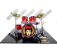 Mini Drum Kit David Bowie ziggy Stardust Pop Art Tribute de 25 cm modelo escalera 1:4 collectible box set batería modelo de colección
