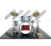 Mini Drum Kit Ozzy Ozzy Obourne Prince of Darkness Set Tribute Miniature Rock 25 cm Model Escaleras 1:4 Collectible Box Set batería Maqueta de colección