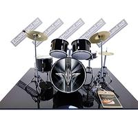 Mini Drum Kit Smashing Pumpkins Live Set Tribute Miniature Rock 25 cm Model Escaleras 1:4 Collectible Box Set batería Maqueta de colección