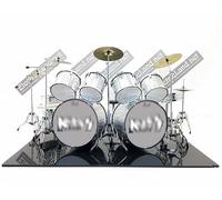 Mini Drum Kit The Kiss 40 cm Tribute Miniature Rock Model Escaleras 1:4 Collectible Size Dolls Set de batería Maqueta de coleccionista