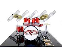 Mini Drum Kit Van Halen EVH Tribute Miniature Rock 25 cm Modelo Escaleras 1:4 Collectible Box Set batería Maqueta de colección