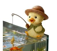 Mini Duck Sculpture, Fish Tank Decorative Figure, Realistic Resin Art with Waterproof Build, High Detail Aquarium Ornament Piece, Tabletop Decor with Cartoon Design, Display Item for Bookshelf Study
