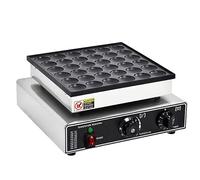 Mini Dutch Pancake Maker 25and50, Máquina comercial antiadherente para hacer panqueques 50-300℃ Máquina eléctrica para hacer magdalenas de acero inoxidable para la cocina de casa,25
