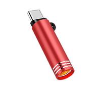 Mini encendedor tipo C resistente al viento, sin llama, USB C, adaptador de encendedor de cigarrillos, sin batería, teléfono de viaje para encendedor de aire al aire libre
