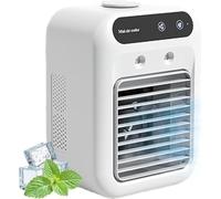Mini enfriador de agua, Glacier Breeze Ac, aire acondicionado portátil para exteriores, tanque de agua de 500 ml, cable de alimentación USB, 2 velocidades de viento, 2 horas se puede utilizar para una