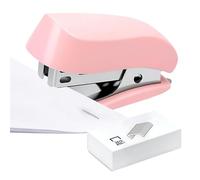 Mini engrapadora portátil linda suministros para profesores folleto | Grapadora integrada para oficina, escuela, aula, oficina, estudio, escritorio, viajes, al aire libre
