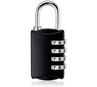 Mini equipaje Maleta Candado TSA Tipo Número Código Candado de Combinación Seguridad Viaje Seguro Cerraduras con contraseña Negro Diseño práctico y duradero