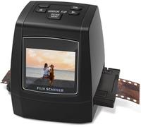 Mini escáner digital para películas y diapositivas, convierte negativos y diapositivas de 35 mm, 126, 110, Super 8 y 8 mm en imágenes JPEG de 22 megapíxeles, pantalla LCD de 2,4"