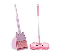 Mini Escoba con Recogedor y Fregona para Niños 3-6 Años Juego Simulación Ayudante Limpieza- Púrpura