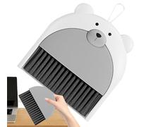 Mini escoba y excavadora de polvo, pequeño conjunto de escoba y excavadora de polvo | Mini portátil con cepillo de limpieza - estufa de oficina, cepillo suave, de netto