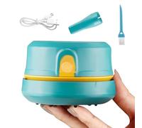 Mini escritorio - Aspiradora USB inalámbrica de mano con filtración fina | Succión de velocidad para teclados, gomas de borrar, virutas de lápiz, incluye boquilla fina para estudiantes y uso en la