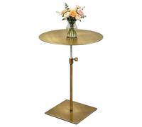 Mini Escritorio Auxiliar De Pie De Acero Inoxidable De 35 Cm, Mesa De Bar De Cócteles De Altura Ajustable De 50-70 Cm, Mesa De Comedor De Café Que Ahorra Espacio Para Uso En Interiores(Top 35cm)