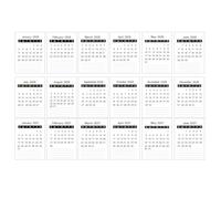Mini escritorio calendario - Monthly Planner for 2026 to 2027 Organization | Compact Standing Calendar for Home Office School Desk, Family and Student Schedule Planner Task, 15,5 cm Black Green Pink