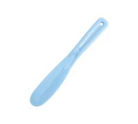 Mini espátula de silicona para cosméticos, cuchara curvada, herramienta aplicadora facial, máscara facial de belleza, cuchara (azul)