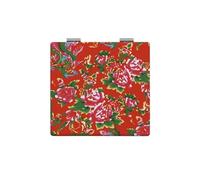 Mini espejo de maquillaje con flores, espejo pequeño de transporte, espejo plegable, espejo de tocador de escritorio, regalo para amigos