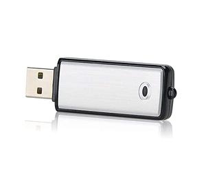 Mini Espía Grabadora de Voz,Lychee 8 GB Portatil Grabadora Activada por voz/90 Horas de Capacidad/USB Recargable/Carcasa de Metal/para Conferencias, Lecciones, Entrevistas (Plata)