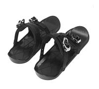 Mini Esquís Portátiles para Adultos y Principiantes Esquís de Nieve Compactos Fáciles de Controlar Ideal para Aprender a Esquiar en Nieve Ligera Talla Única Negro