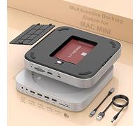 Mini estación de acoplamiento para Mac Mini M2/M1 con HDMI, VGA, SSD/HDD SATA, USB3.0, USB 2.0, TF y SD, conector de vídeo/audio para Mac Mini M2, Mac Studio