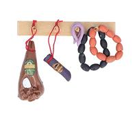 Mini Estante Colgante, Juguetes de Comida, Modelos de Resina + Juego de Madera, Simulación de Escena de Vida para Niños a Partir de 3 Años, Ideal para Decoración de Cocina o Regalos de Fiestas Familia