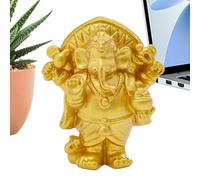 Mini estatua de elefante - Figura de elefante de la suerte, escultura decorativa con acabado hecho a mano, de estante para guardería, categoría de accesorios de sala de estar, estante para esta