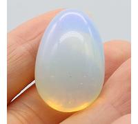 Mini estatua de huevo de cristal natural aventurina verde rosa cuarzo pulido boutique adornos Pascua decoración personalizada fiesta, ópalo, 20 x 30 mm