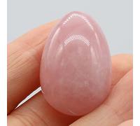 Mini estatua de huevo de cristal natural aventurina verde rosa cuarzo pulido boutique adornos Pascua decoración personalizada fiesta, cristal rosa, 20 x 30 mm