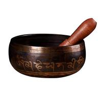 Mini estatua for el hogar, oficina, coche, decoración de mesa, esculturas decorativas coleccionables, cuencos tibetanos, juego de chakras, artesanía de cobre hecha a mano, adornos de cuencos de terapi