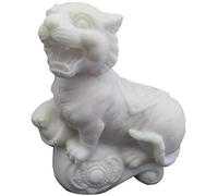 Mini estatuas decorativas, estatuas de escultura for exteriores, accesorios for el hogar, decoraciones, estatuas de tigre blanco, guardián de piedra de mármol, decoración de Feng Shui del zodíaco chin
