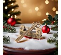 Mini Estilo Chino Tradicional Magpie Flores Candado, Cerradura pequeña, Llave Para Muebles Vintage Candado Vintage, Chinese lock box (Bronze)