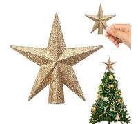 Mini Estrella de la Navidad, Topper de Árbol de Navidad, 8.5 cm, Decoración para Árbol de Pequeño, Estrella para Decoración de Fiesta