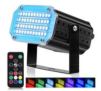 Mini Estroboscópica LED con Activación por Sonido y Control de Velocidad, Luz de Escenario con 48 Leds Brillantes para Fiestas, Baile, Cumpleaños, DJ y Bar