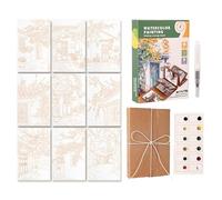 Mini Estuche de Acuarela de Viaje - Set de Acuarelas para Principiantes para Libro de Trabajo | Kit de Pintura Portátil,para Principiantes Artistas Adultos Bocetos al Aire Libre Diario Familiar